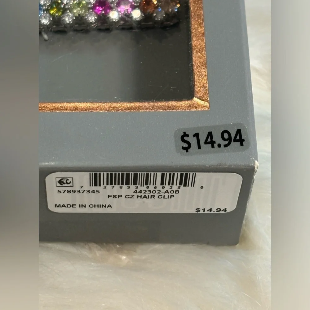 Multi Color CZ Rhinestone Hair Clip